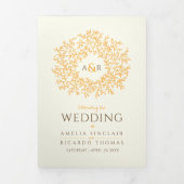 Programme Trois Volets Brown orange monogramme art histoire dévouement ma (Page de couverture)