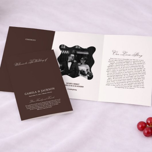 Programme Trois Volets Brown Wedding