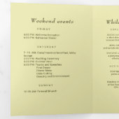 Programme Trois Volets Cadre rose - Mariage jaune céleste (Intérieur en premier)