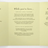 Programme Trois Volets Cadre rose - Mariage jaune céleste (Intérieur au milieu)