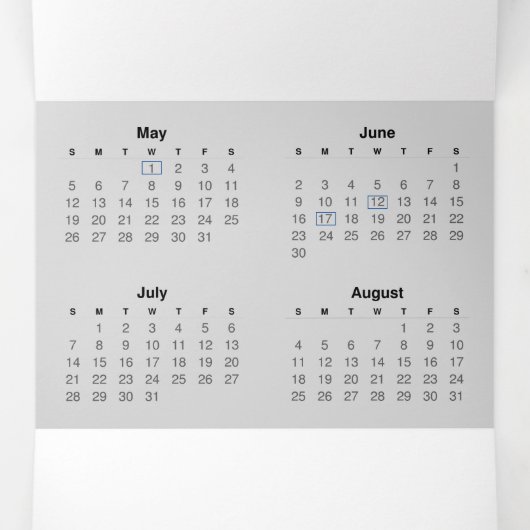 Programme Trois Volets Calendrier nigérian 2024 (Intérieur au milieu)