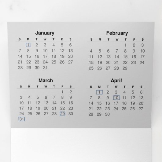 Programme Trois Volets Calendrier nigérian 2024 (Intérieur en premier)