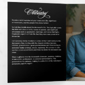 Programme Trois Volets Calligraphie Script 2-Photo Célébration de la Vie (Intérieur en premier)