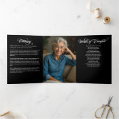Programme Trois Volets Calligraphie Script 2-Photo Célébration de la Vie (Intérieur)