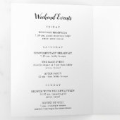 Programme Trois Volets Cape Cod Mariage Bienvenue Lettre & Itinéraire (Intérieur en premier)