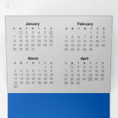 Programme Trois Volets Carte du Nouvel An Italien avec Calendrier 2024 (Intérieur en premier)