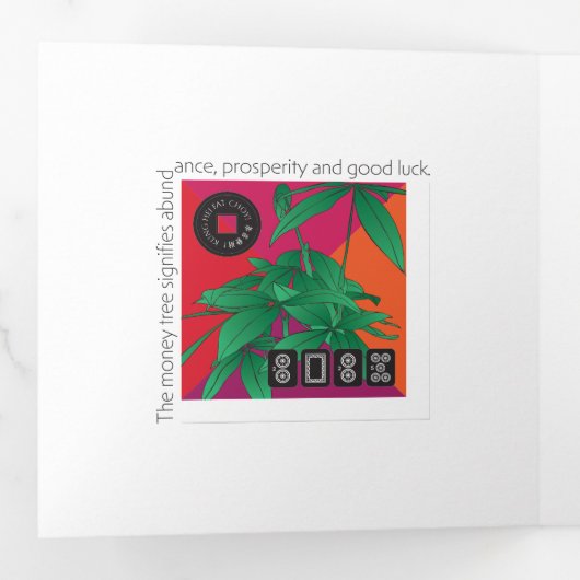 Programme Trois Volets Carte Mah Jongg 2025 triplée (Intérieur en premier)