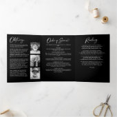 Programme Trois Volets Célébration de la vie 10-Photo Black & White Funer (Intérieur)