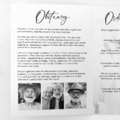 Programme Trois Volets Célébration de la vie 14-Photo Black & White Funer (Intérieur en premier)