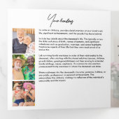 Programme Trois Volets Célébration de la vie 18-Photo Mémorial/funéraille (Intérieur en premier)