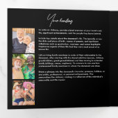 Programme Trois Volets Célébration de la vie 18-Photo Mémorial/funéraille (Intérieur en premier)