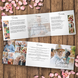 Programme Trois Volets Célébration de la vie 18-Photo Mémorial/funéraille