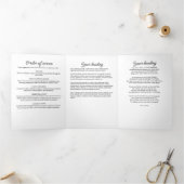 Programme Trois Volets Célébration De La Vie Nécessaire Ordre De Service (Intérieur)