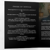 Programme Trois Volets Célébration De La Vie Photo Collage Funérailles (Intérieur en premier)