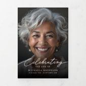 Programme Trois Volets Célébration De La Vie Photo Collage Funérailles (Page de couverture)