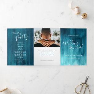 Programme Trois Volets Cérémonie de renouvellement mariage Art abstrait t