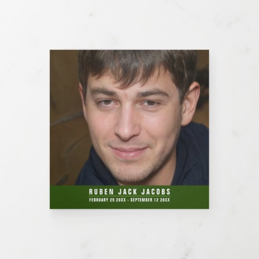 Programme Trois Volets Chaux vert foncé blanc funéraire service personnal (Protection)