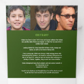 Programme Trois Volets Chaux vert foncé blanc funéraire service personnal (Intérieur en premier)