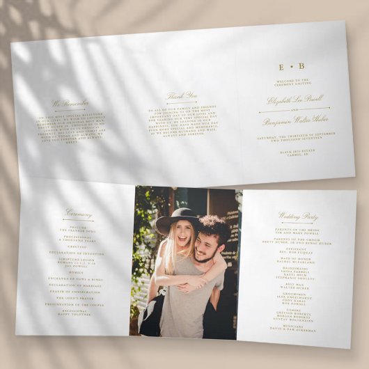 Programme Trois Volets Chic Gold & Mariage blanc