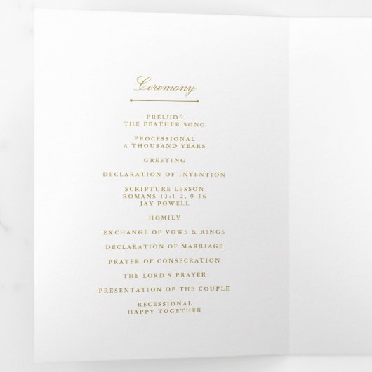 Programme Trois Volets Chic Gold & Mariage blanc (Intérieur en premier)
