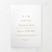 Programme Trois Volets Chic Gold & Mariage blanc (Page de couverture)