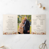 Programme Trois Volets Chute dorée Terracotta Floral (Intérieur)