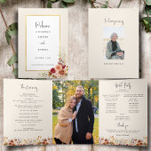 Programme Trois Volets Chute dorée Terracotta Floral