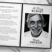 Programme Trois Volets Classic Elegant 2-Photo Funeral/Memorial