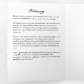 Programme Trois Volets Classic Modern Script 2-Photo Funeral (Intérieur en premier)