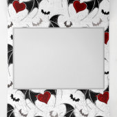 Programme Trois Volets Coeur d'Halloween avec ailes de chauve-souris noir (Intérieur au milieu)