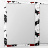 Programme Trois Volets Coeur d'Halloween avec ailes de chauve-souris noir (Intérieur en premier)