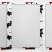 Programme Trois Volets Coeur d'Halloween avec ailes de chauve-souris noir (Intérieur au milieu)