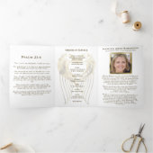 Programme Trois Volets Collage de photos funéraires avec ordre de service (Intérieur)