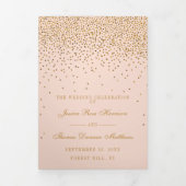 Programme Trois Volets Collection de Mariages Blush Pink & Glam Gold (Page de couverture)