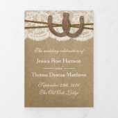 Programme Trois Volets Collection Kraft, dentelle et fer à cheval (Page de couverture)