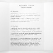 Programme Trois Volets Colorado Mariage Bienvenue Lettre & Itinéraire (Intérieur au milieu)