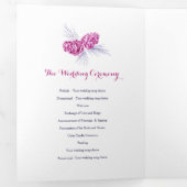 Programme Trois Volets Cones prune violet marine hiver automne mariage (Intérieur en premier)