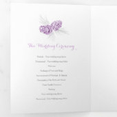 Programme Trois Volets Cones violet gris hiver automne mariage (Intérieur en premier)