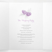 Programme Trois Volets Cones violet gris hiver automne mariage (Intérieur au milieu)