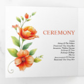 Programme Trois Volets Coucher de soleil de Vérone fleurs orange et maria (Intérieur en premier)