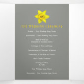 Programme Trois Volets Daffodiques de fleurs de printemps mariage jaune g (Intérieur au milieu)