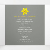 Programme Trois Volets Daffodiques de fleurs de printemps mariage jaune g (Intérieur au milieu)