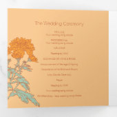 Programme Trois Volets Dessin de fleur d'orange de chrysanthème (Intérieur en premier)