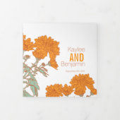 Programme Trois Volets Dessin de fleur d'orange de chrysanthème (Protection)