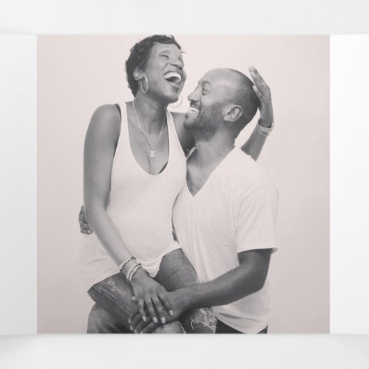 Programme Trois Volets Dessin de fleur violet de chrysanthème (Intérieur au milieu)