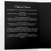 Programme Trois Volets Élégant 7-Photo funérailles/Mémorial (Intérieur en premier)