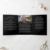 Programme Trois Volets Élégant 7-Photo funérailles/Mémorial (Intérieur)