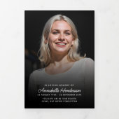 Programme Trois Volets Élégant 7-Photo funérailles/Mémorial (Page de couverture)