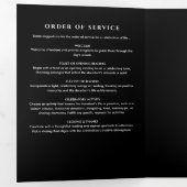 Programme Trois Volets Élégant 7-Photo funérailles/Mémorial (Intérieur en premier)