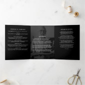 Programme Trois Volets Élégant 7-Photo funérailles/Mémorial (Intérieur)